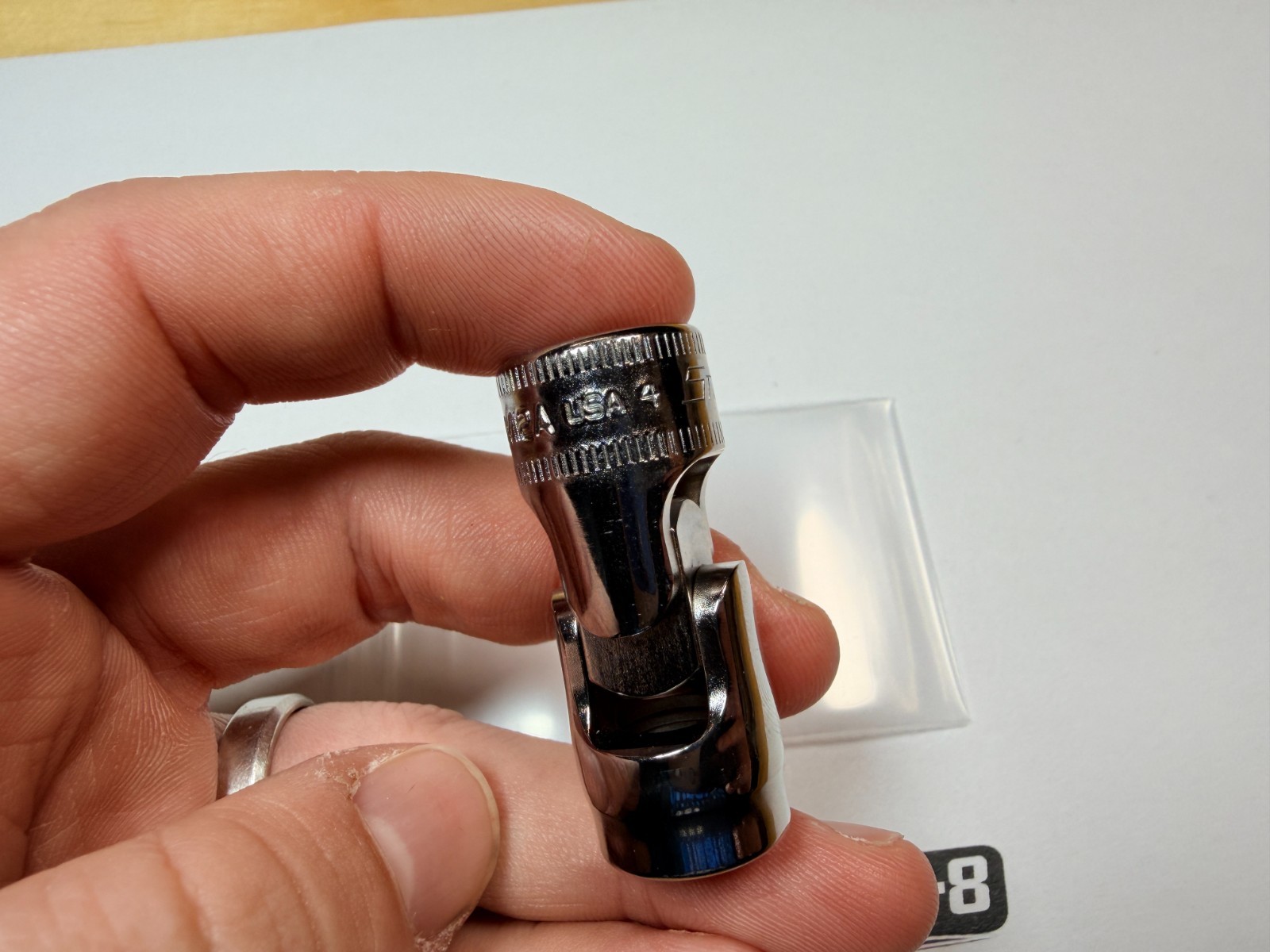 Snap-On Tools USA NEW 3/8″ Drive 12mm Metric 6pt Chrome Swivel Socket FSUM12A