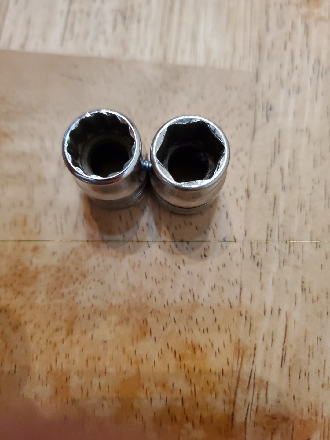 Snap On 3/8″ Drive 7/16″ 6&12PT SAE Shallow Chrome Sockets Lot Of 2