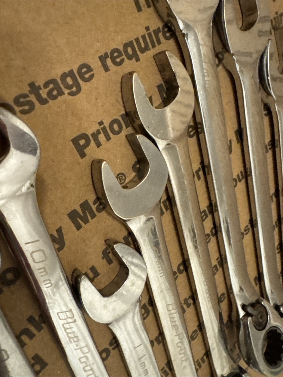 Blue Point 12 Pc Metric Reversible Ratcheting Wrench Set 8-19mm BOERM712