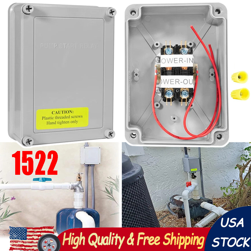 1522 Pump Start Relay for Irrigation Systems with Housing 3HP/110V/220V 24V Coil