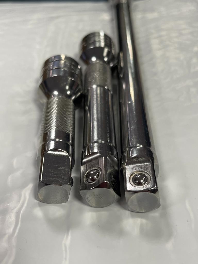 SNAP-ON 3 PC 1/2″ DRIVE KNURLED SOCKET EXTENSION (SXK3/ SXK5/ SXK11) BRAND NEW.