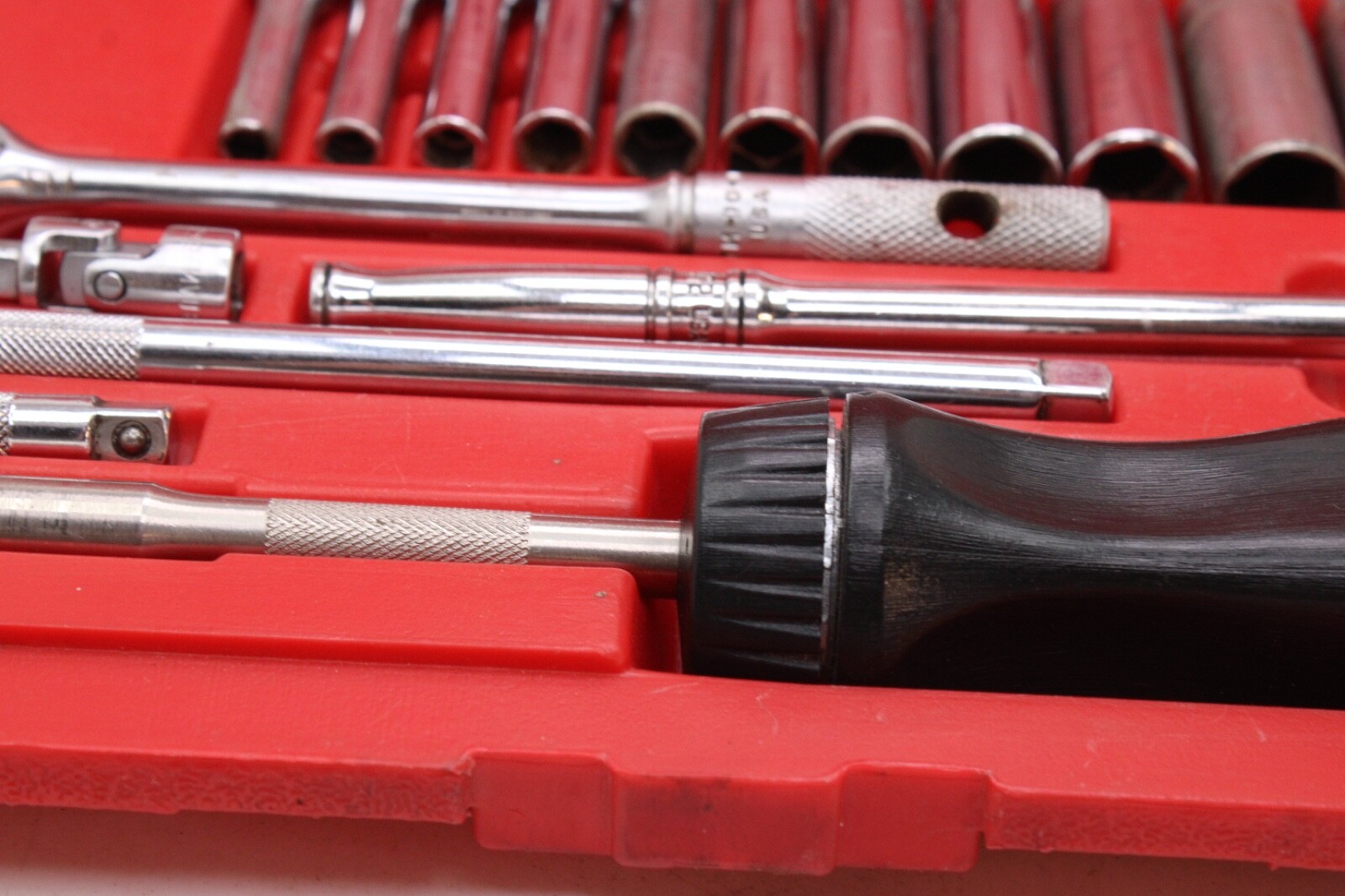 Snap On 130TMPB 1/4”Drive 6 Point 30 Piece Metric Deep/Shallow Socket Set USA