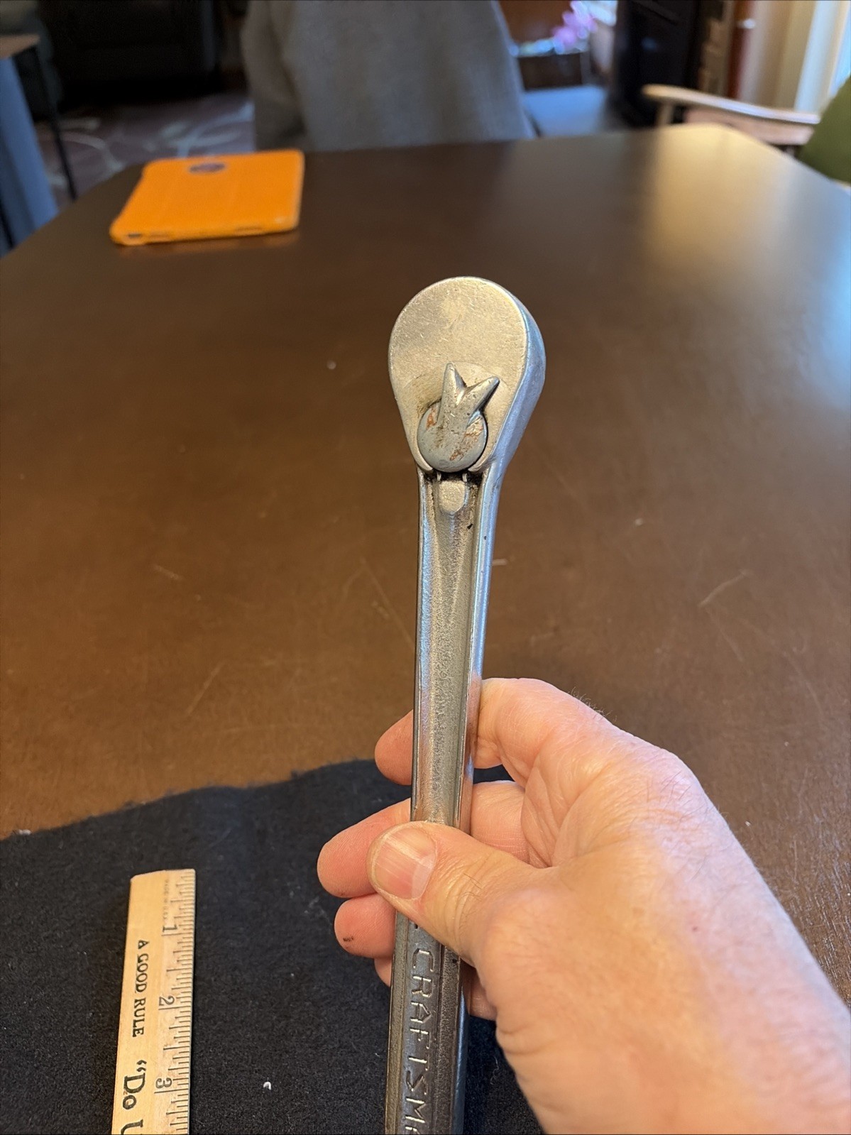 Vintage Craftsman Flying V 1/2” Drive Ratchet, 10” Long, Fully Functional Oiler