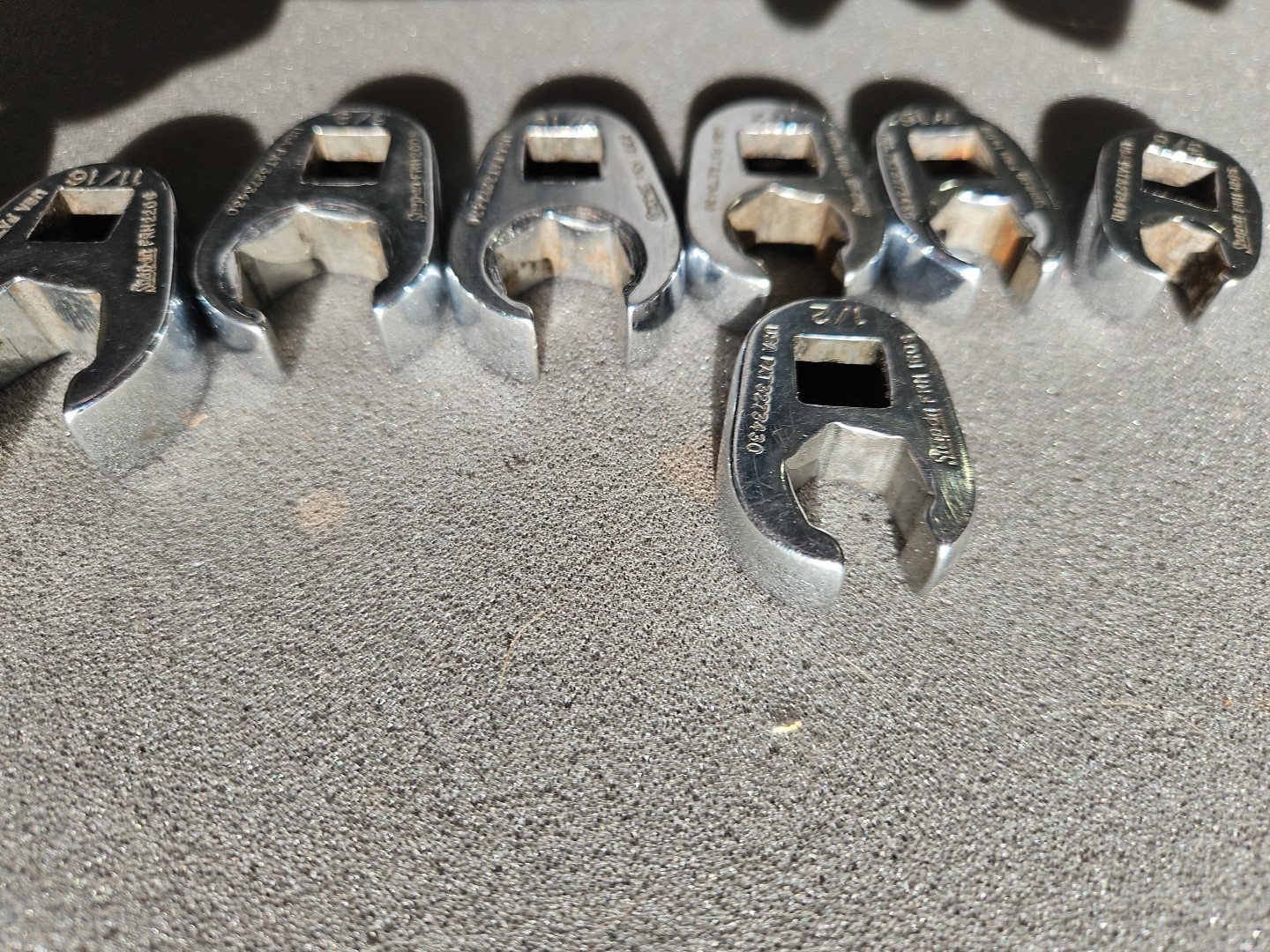 Snap On 8 Piece 3/8” Flare Nut Crow Feet Set 3/8” – 3/4” – FRH120S – FRH240S
