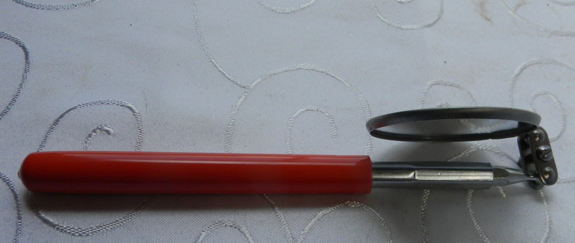 BLUE-POINT ORANGE VINYL GRIP 2-1/4″ ROUND TELESCOPING 14″ SHAFT MIRROR #GA295