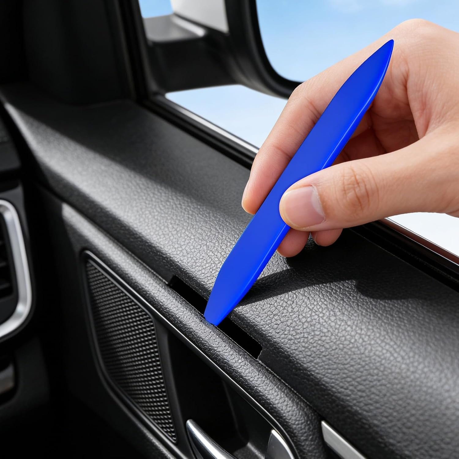 5Pcs Car Trim Removal Tool Set Hand Tools Pry Bar Panel Door Interior Clip Kit