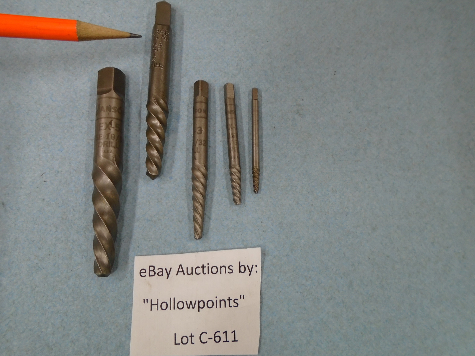 Hanson & Morse Screw Extractors 5pc. Asst. Set # 1 – 5 C611