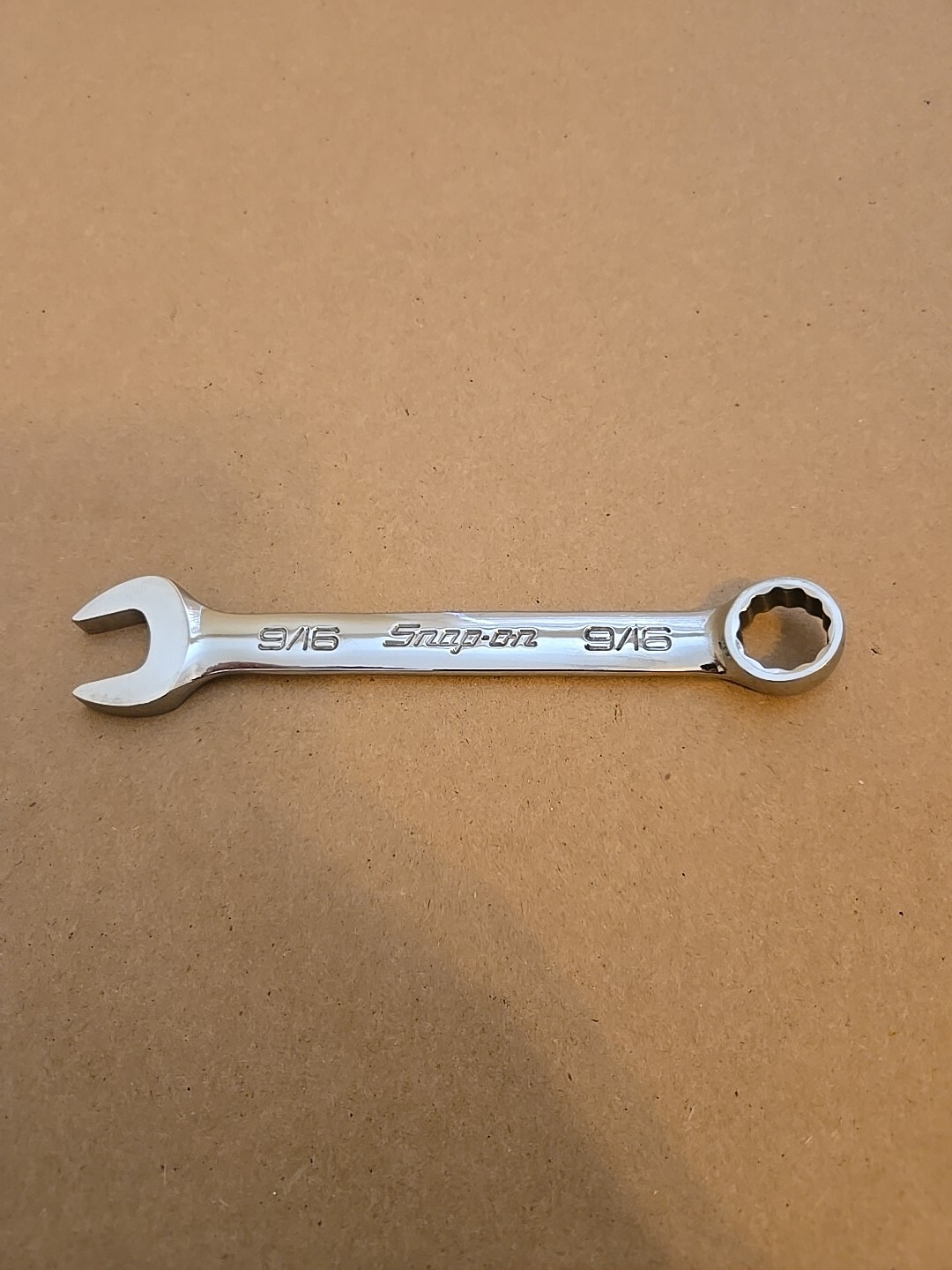 Snap On 9/16″ 12PT SAE Short Chrome Combination Wrench OEX180