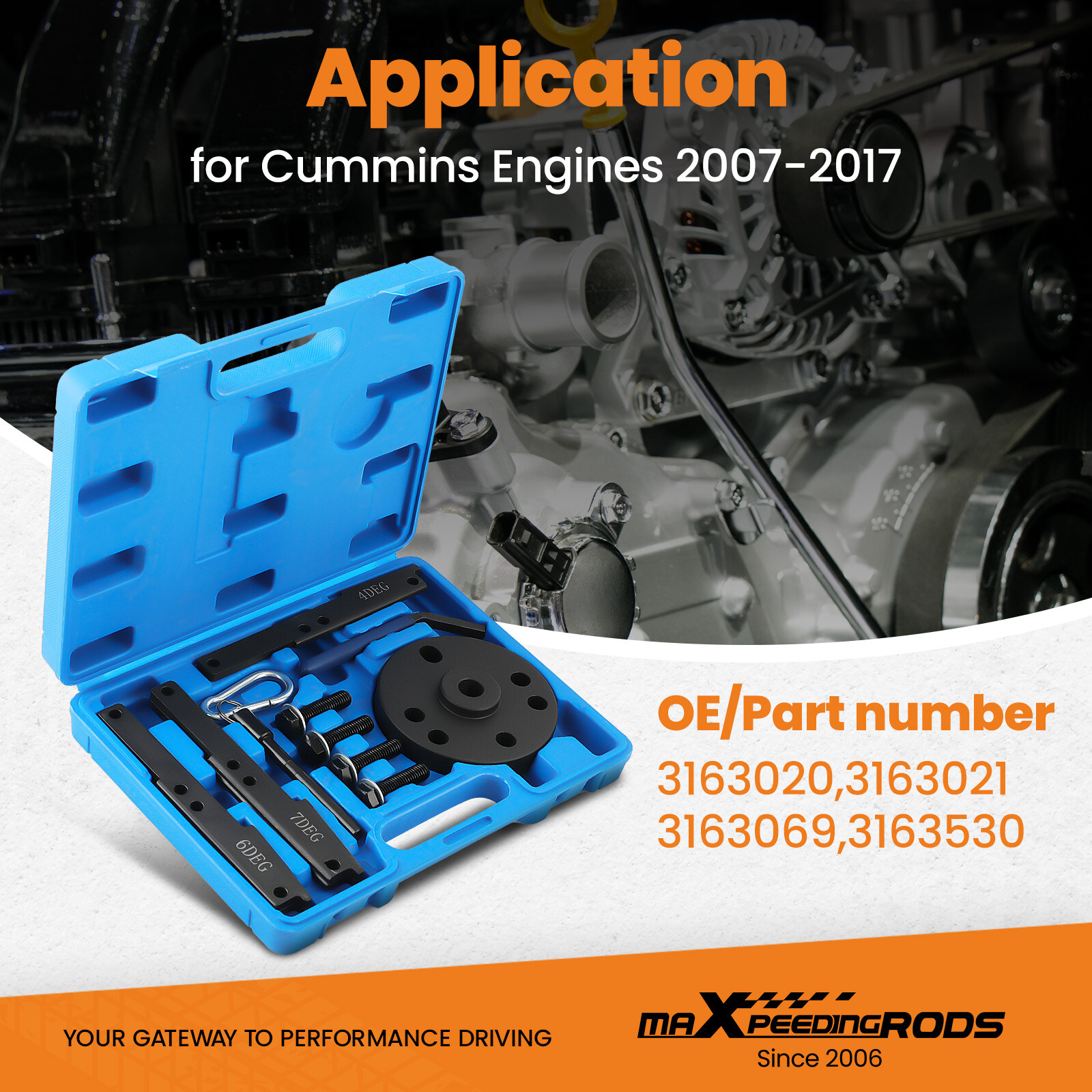 Cam Timing Tool Kit for Cummins ISX QSX X15 Engine 3163021 3163530 16PCS New