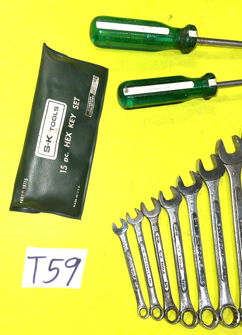 S-K TOOLS 50 PIECE 1/4 & 3/8 DRIVE SAE. GENERAL SERVICE SET SHORT & DEEP