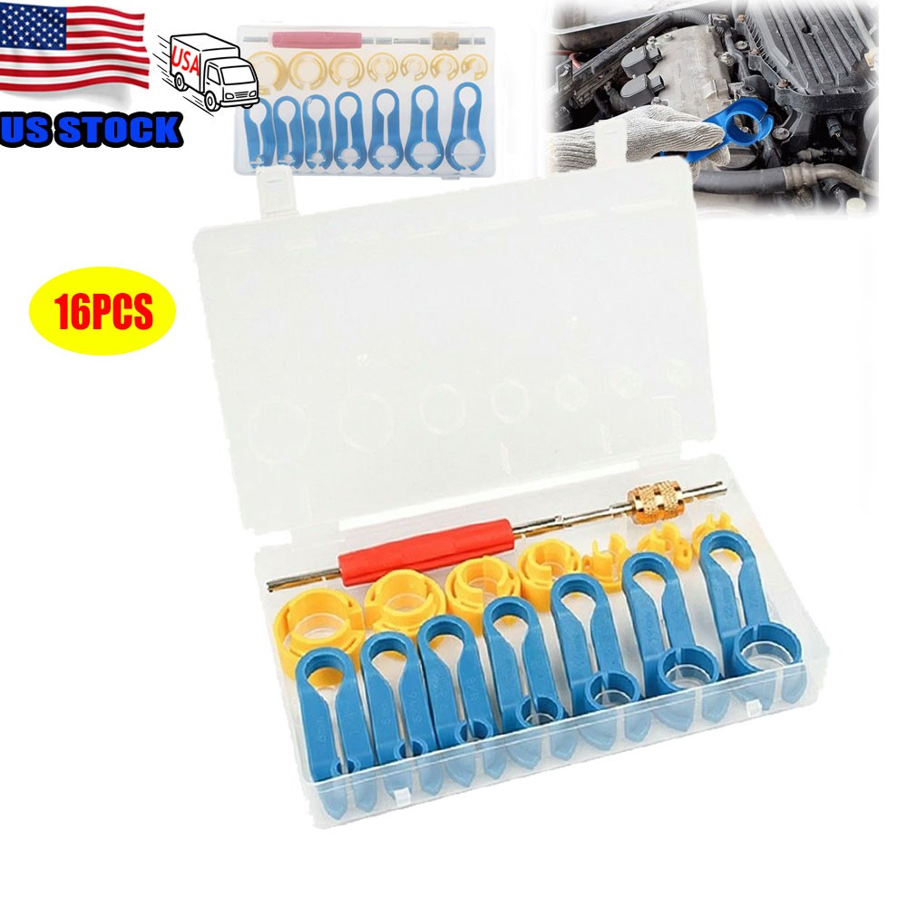 16Pcs Car AC Fuel Line Disconnect Tool Fuel Line Removal Tool With Storage Box