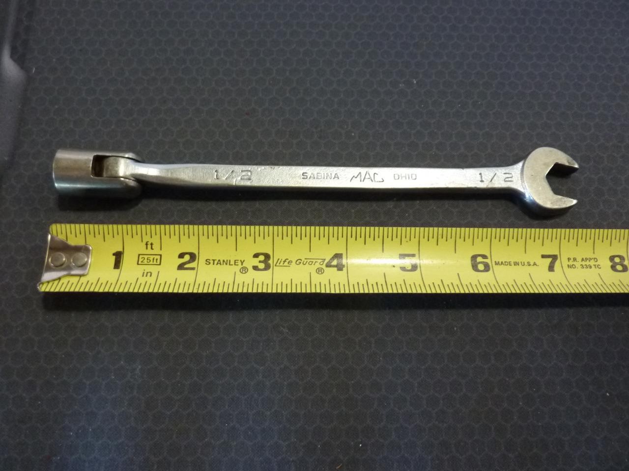 Mac Tools # CLF16 1/2″ Open End & 12-Point Flex Socket End Wrench – FREE SHIP
