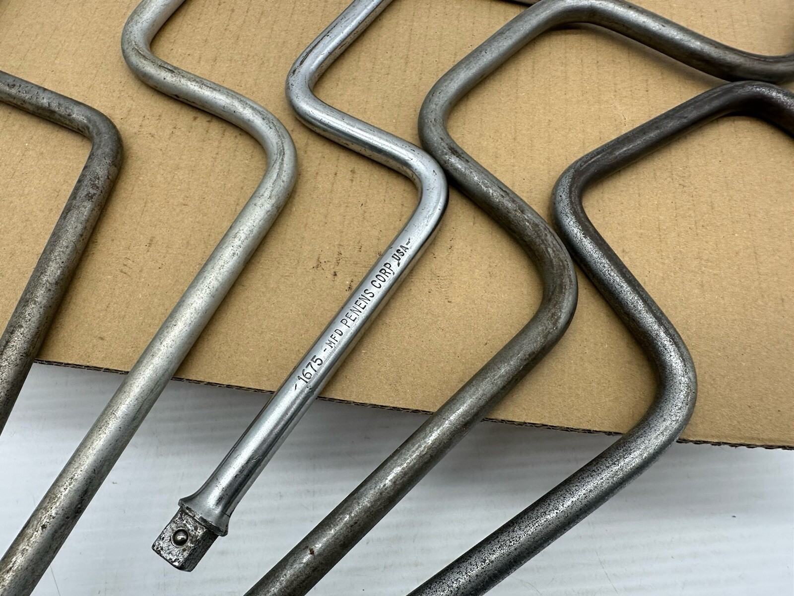 Lot 5 Vintage 1/2” Dr Speed Wrench Socket Handle Tool 2 Made in USA Husky PENENS