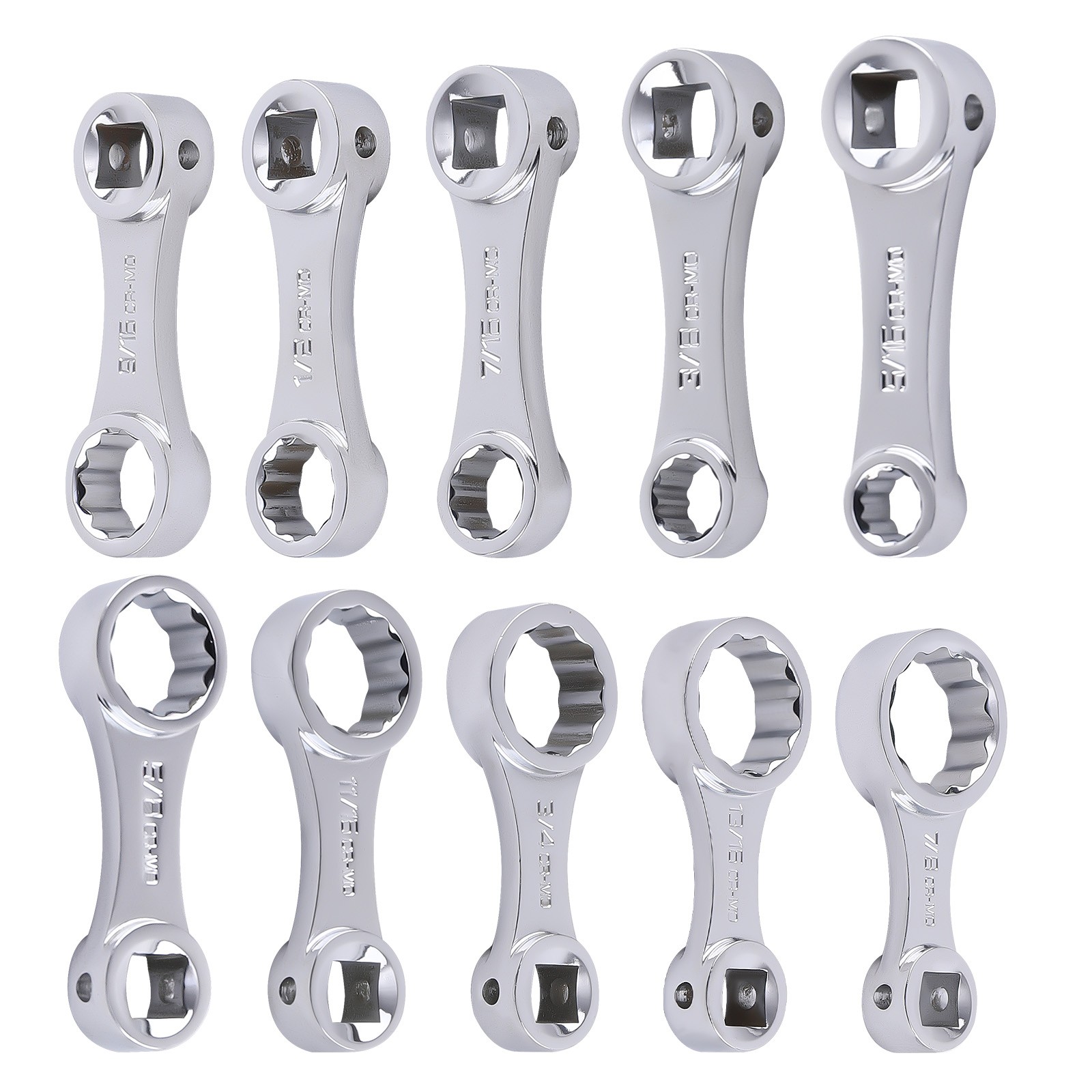 12 Point Torque Adapter Set 5/16″ 3/8″ 7/16″ 1/2″ 9/16″ 5/8″ 12Pcs