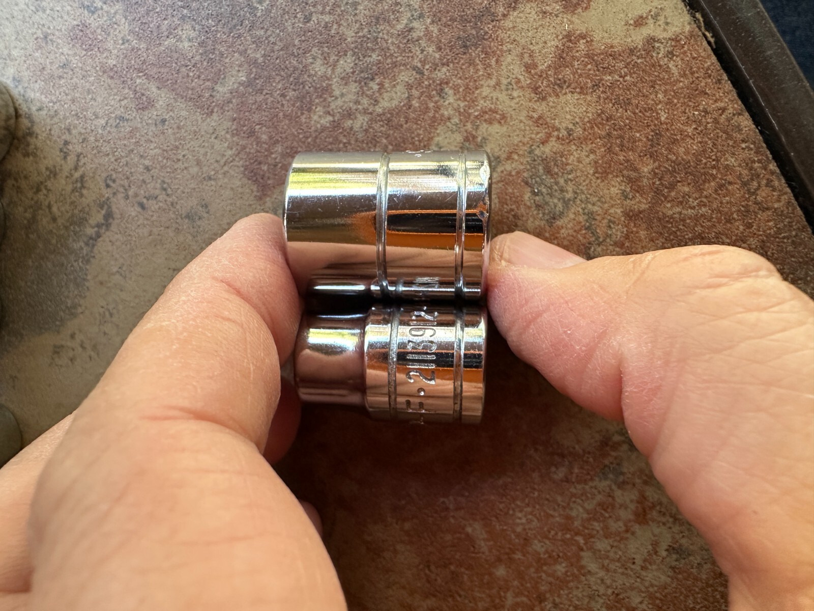 13 – P-F Deep and Normal Sockets 3/8 and 1/4 drive. Mostly New see sizes below