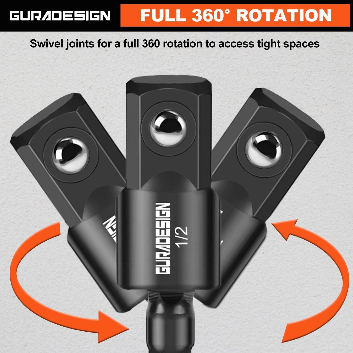 Professional 9-Piece Impact Driver Socket Set with Secure Spring-Loaded Design