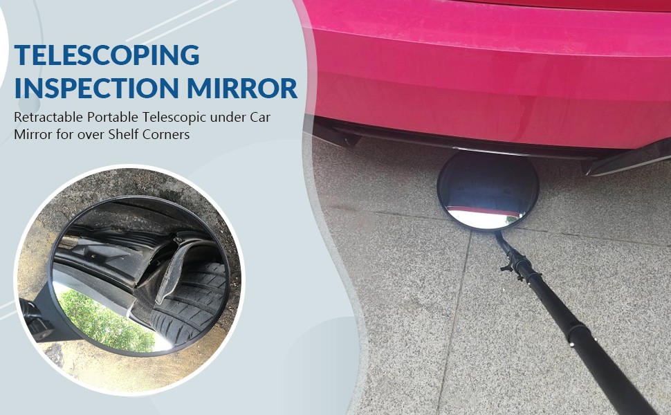 Under Vehicle Inspection Mirror Under Car Mirror Multifunctional Portable 7.87″