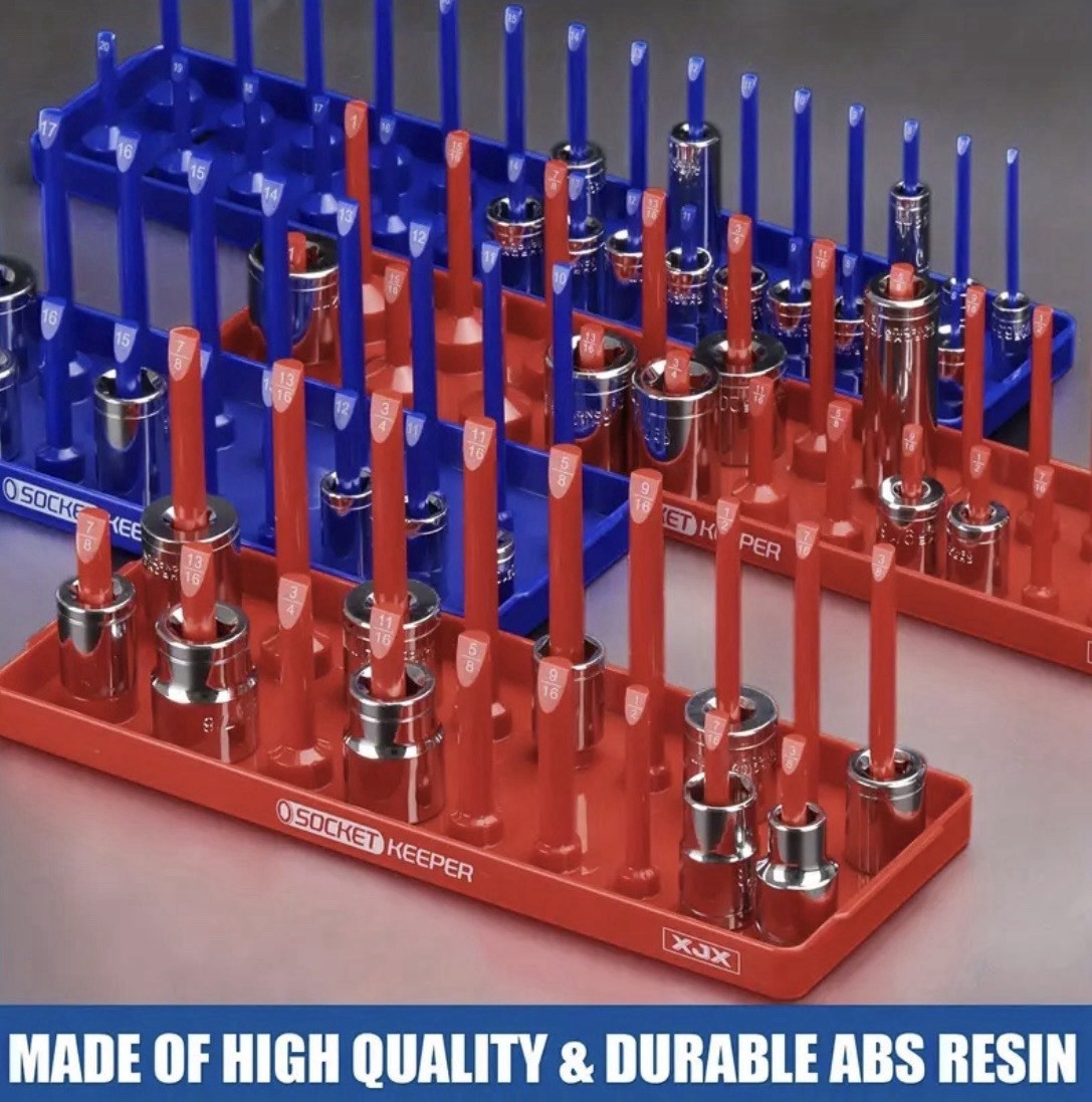 8 Piece Socket Organizers 1/4” – 3/8” & 1/2” Standard & Metric- Shallow & Deep
