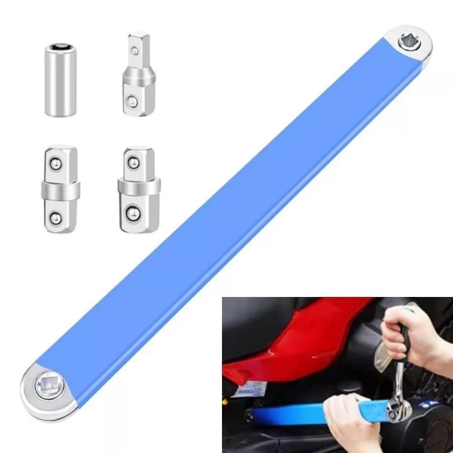 3/8″ Impact Offset Extension Wrench Set – Tight Reach Spanner with Adapters