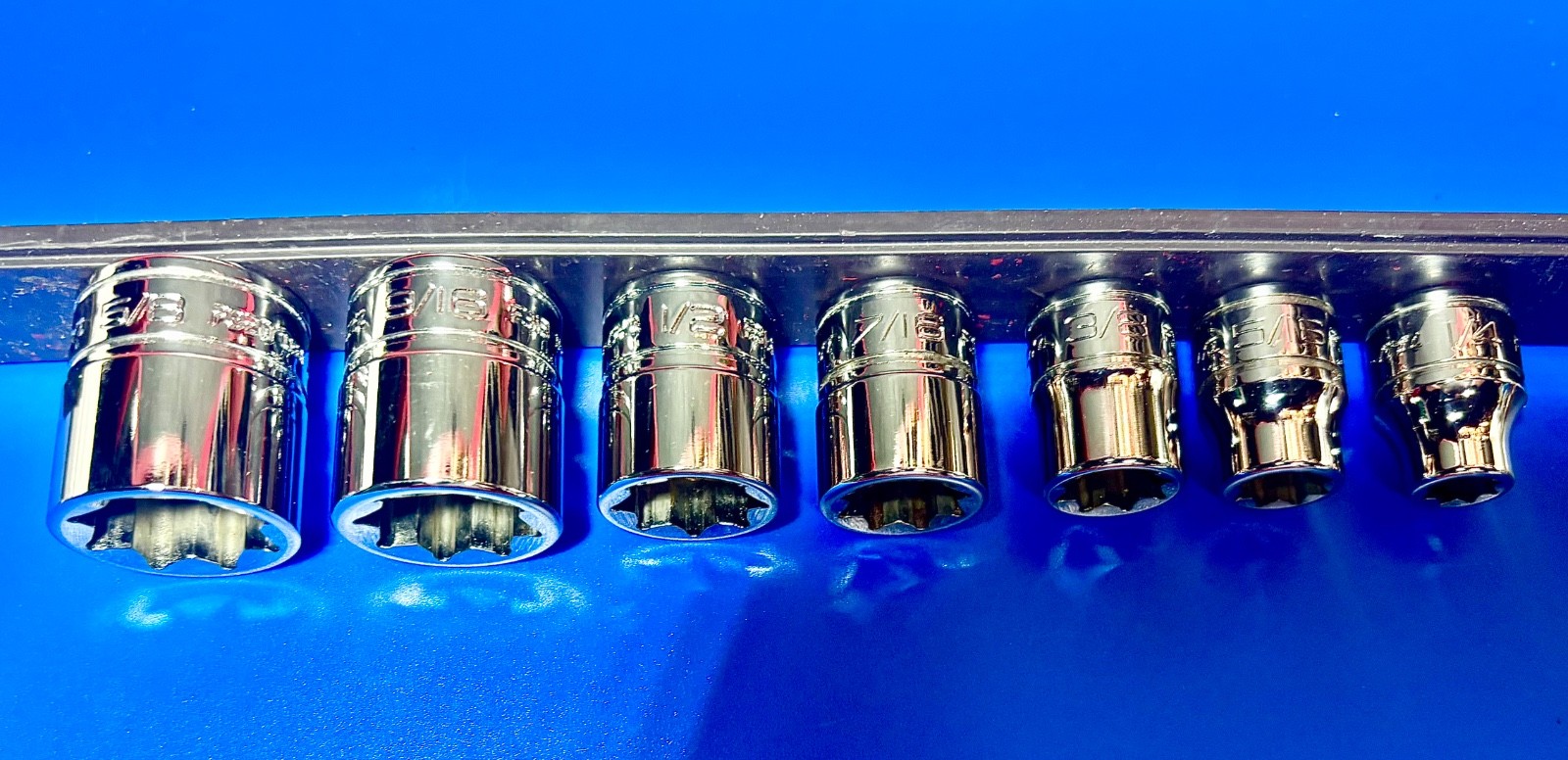 Snap-On Tools 7pc 3/8″ Drive 8-POINT DOUBLE SQUARE Socket Set W/Mag Tray