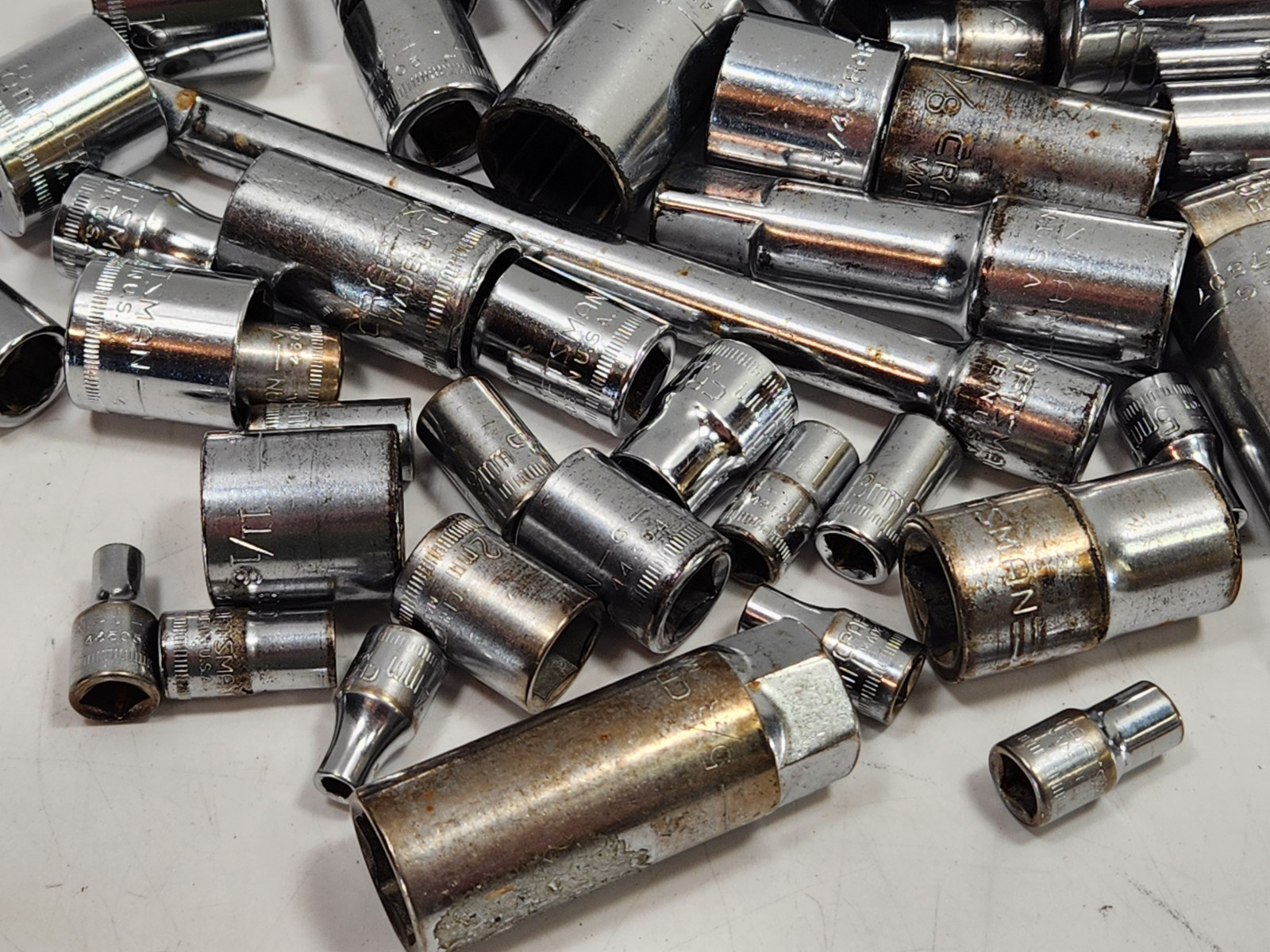 Vintage Craftsman Socket Tool Mixed Lot of 33 VV , G & V SERIES / Metric SAE