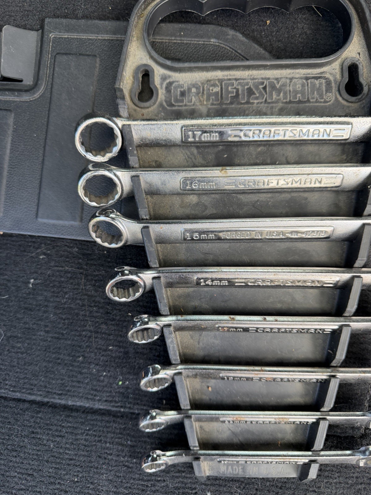 Vintage USA Craftsman Combination Wrenches 7 Piece 10-17 Mm