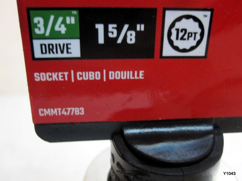 CRAFTSMAN Shallow Socket, SAE, 3/4-Inch Drive, 1-5/8-Inch, 12-Point (CMMT47783)