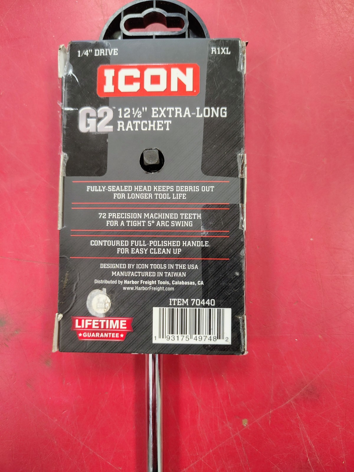 ICON R1XL G2 1/4″ Drive 12.5″ Extra Long Ratchet 70440