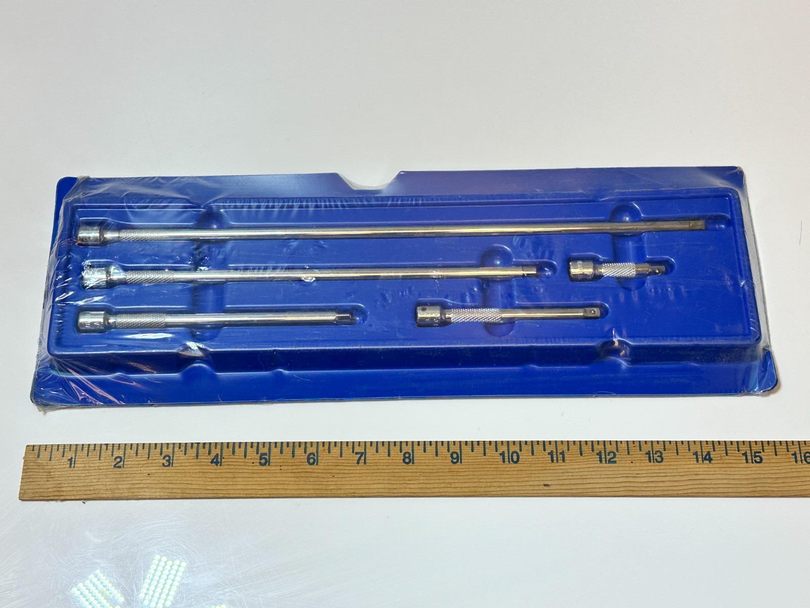 NEW Cornwell Tools USA Made E05ST 5pc 1/4” Drive Chrome Knurled Extension Set