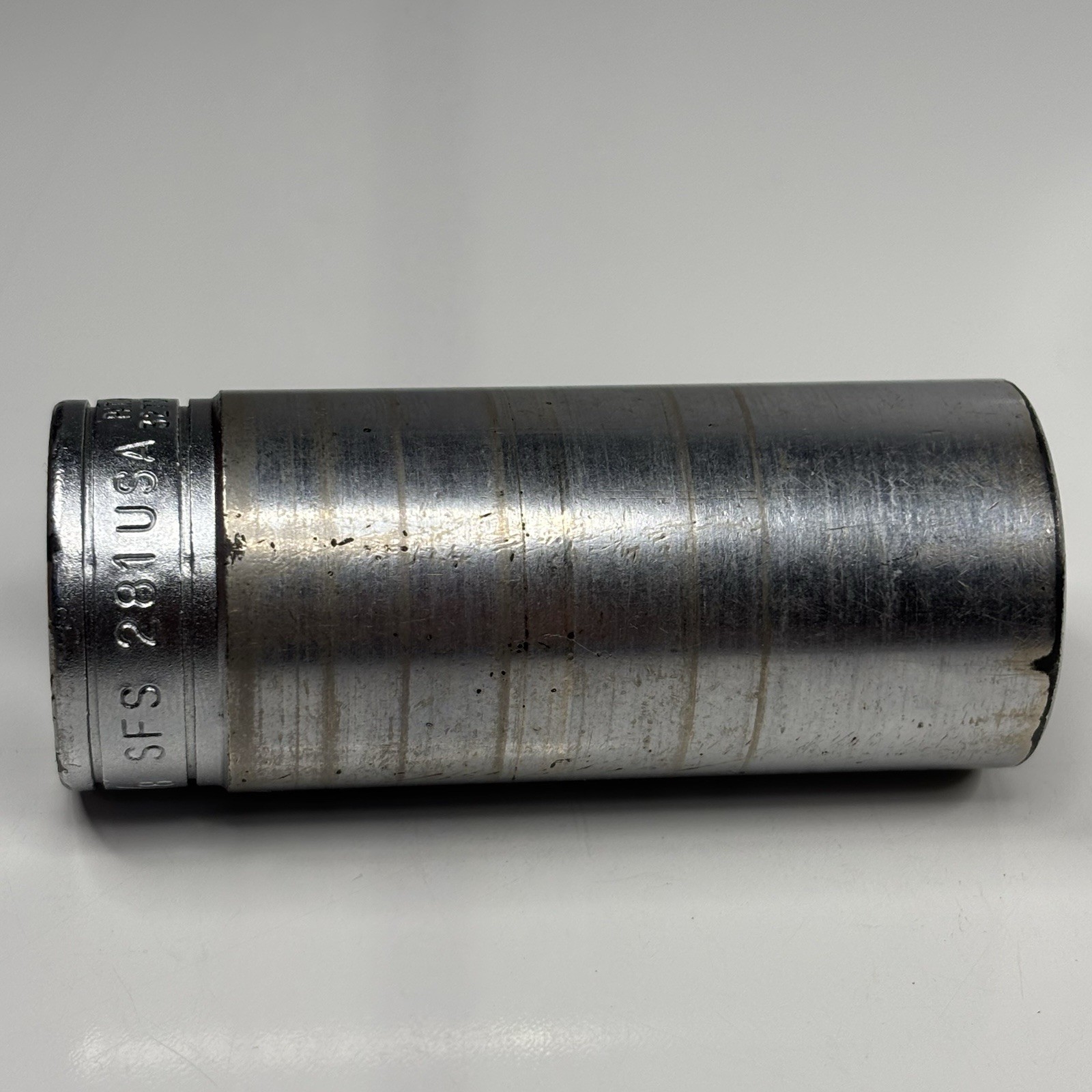 Snap On Tools SFS281 3/8 Dr 6Pt SAE 7/8 Flank Dr Deep Chrome Socket VTG USA