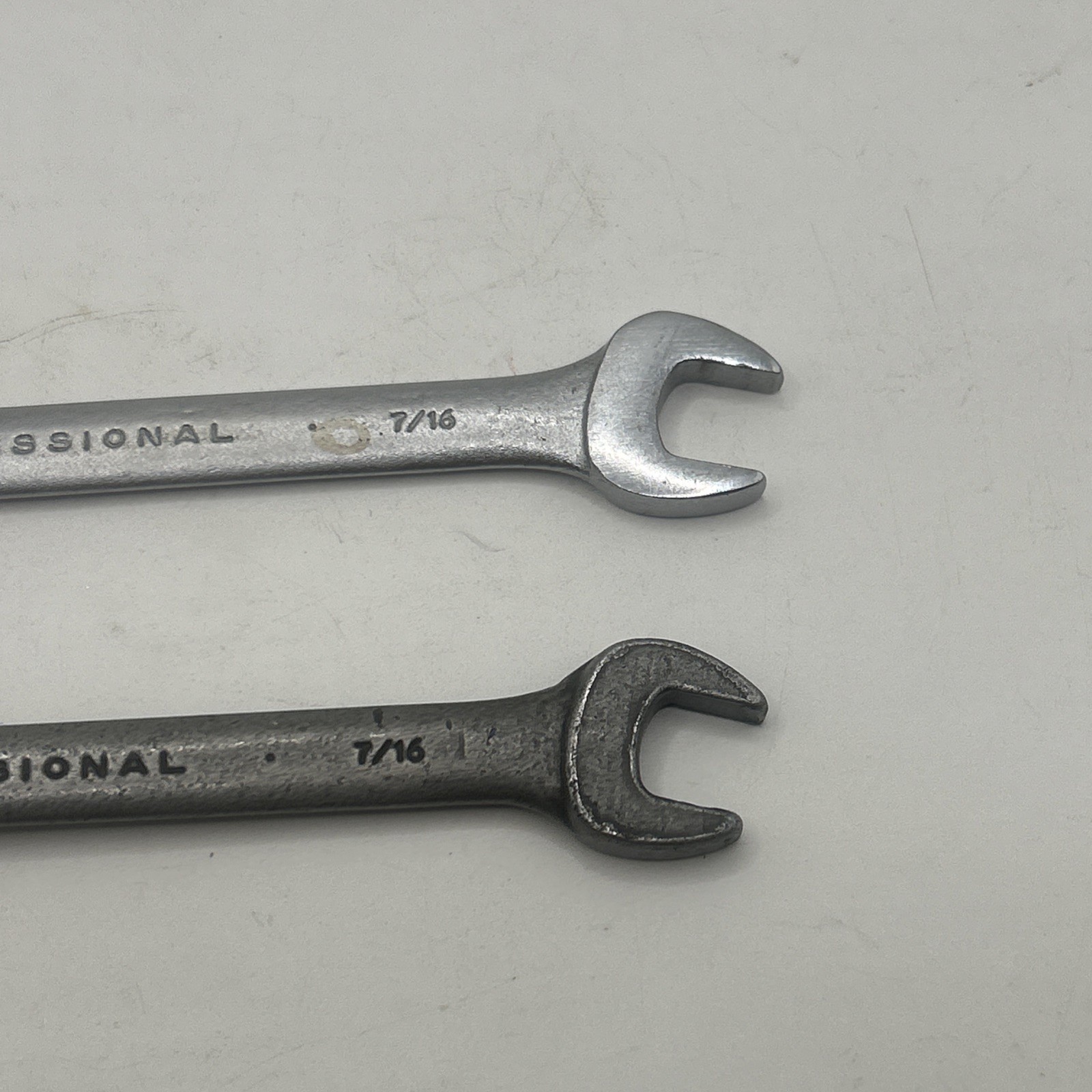 2 Proto Professional 3025 7/16″ x 1/2″ SAE Open End Wrench USA One Slight Bend
