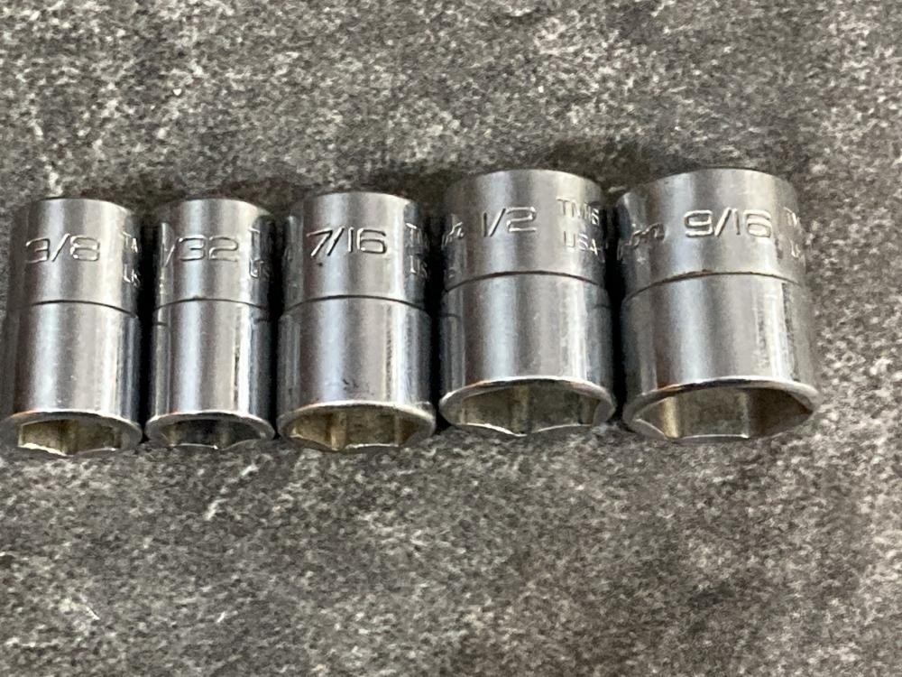Snap-on TM Series 1/4″ Drive 6Pt SAE Shallow Socket 10Pc Set [Used]