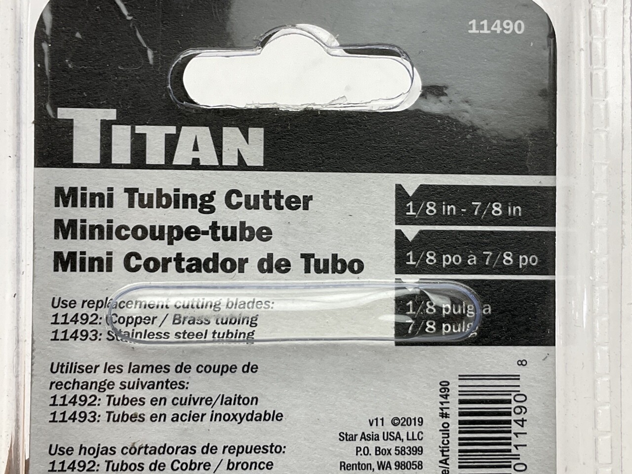 Titan 11490 1/8in – 7/8in Mini Tubing Cutter