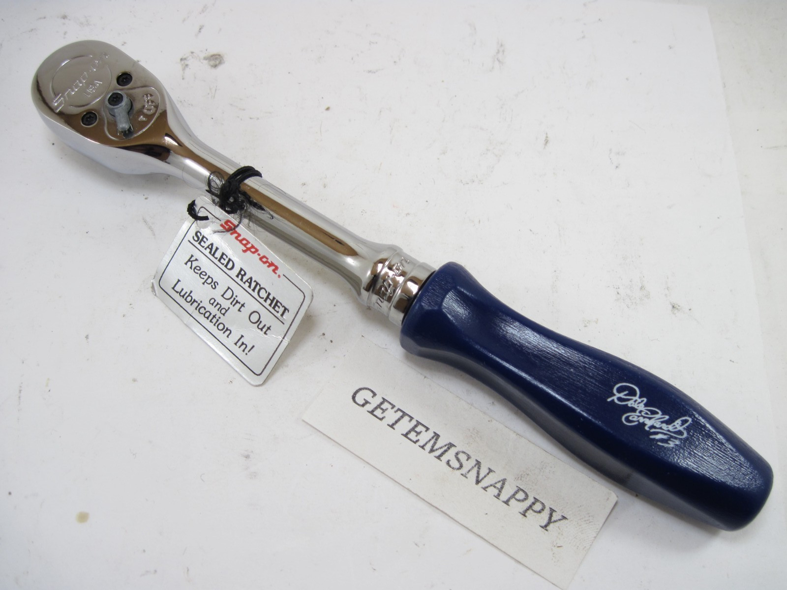 Snap On Dale Earnhardt Jr 3/8″ Drive Blue Handle Ratchet F836 NEW