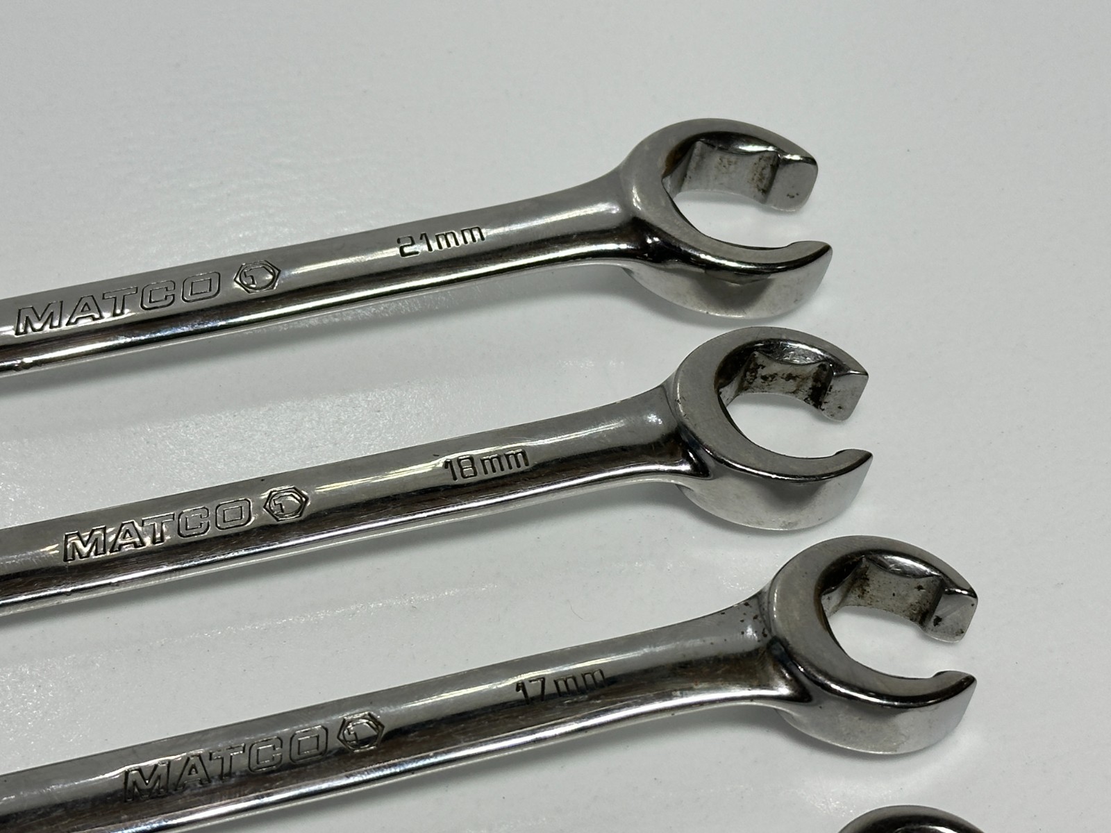 Matco Tools USA Made 6pc Metric 9mm-21mm Flare Nut Line Wrench Set in Pouch Bag