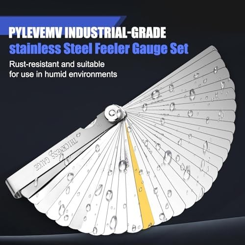 Feeler Gauge Set 2pcs Stainless Steel 32 Straight 16 Offset Blades SAE Metric