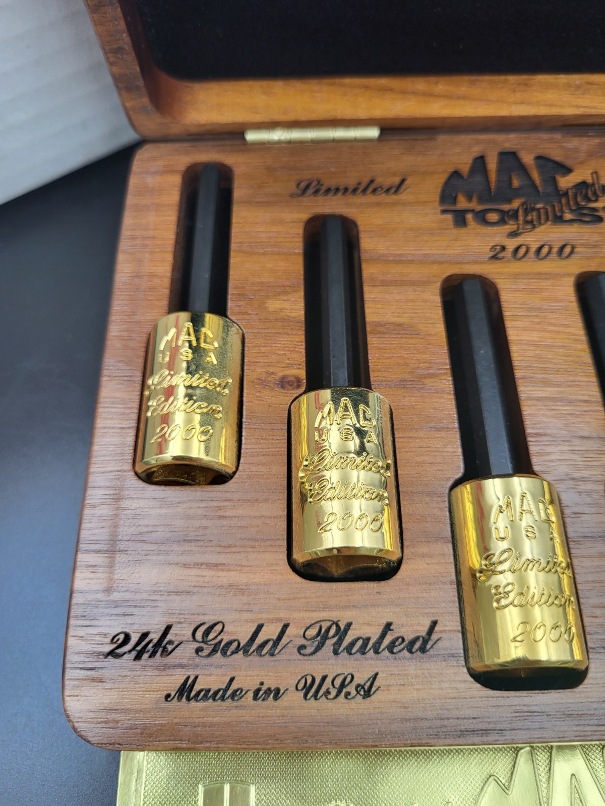 MAC Tools Hex Allen Socket Set Limited Edition 24K Gold Plated USA #0935 NICE