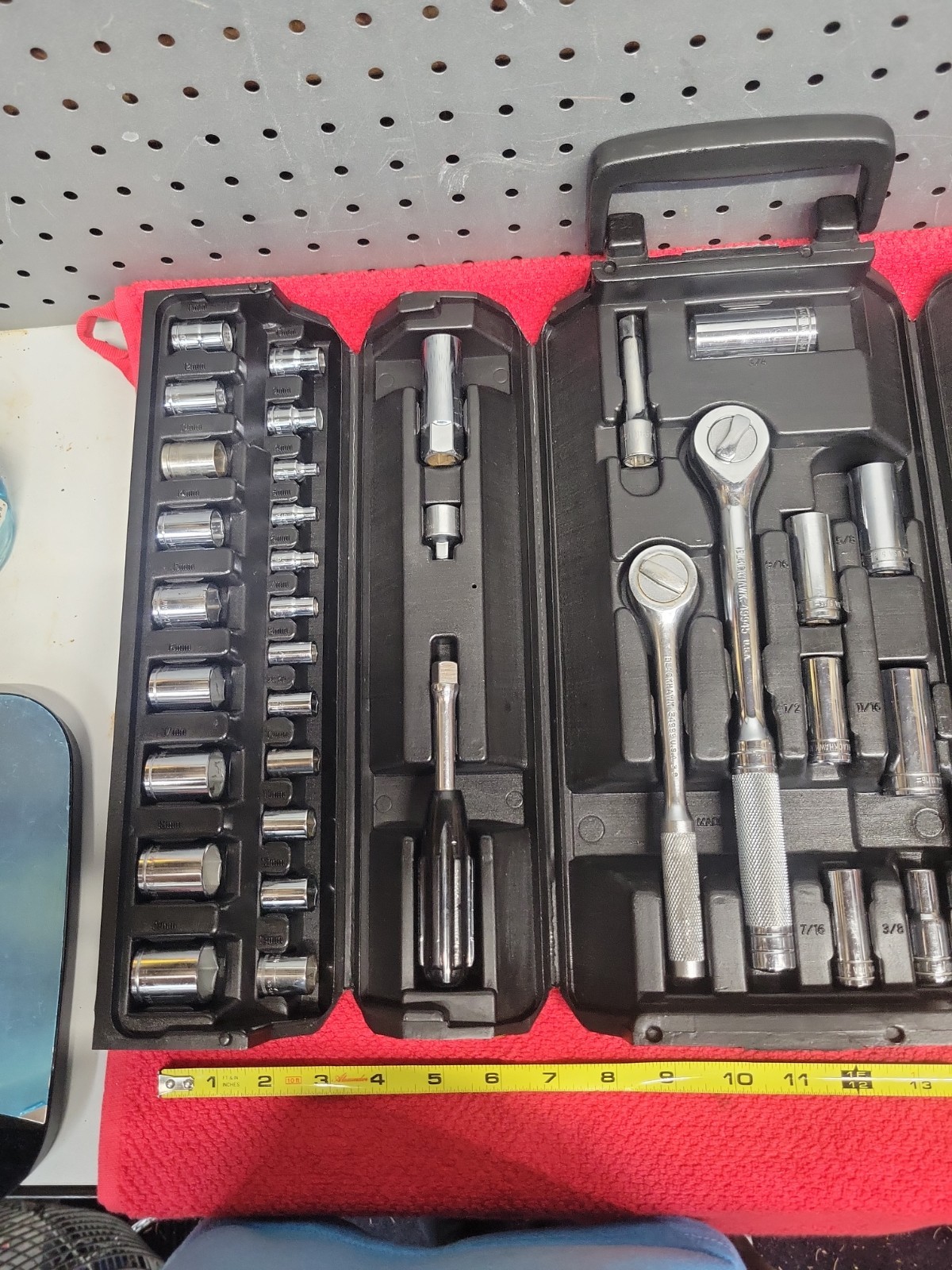 BLACKHAWK TOOLS METRIC & SAE 62 PC SOCKET SET W/CASE VTG USA 🇺🇸