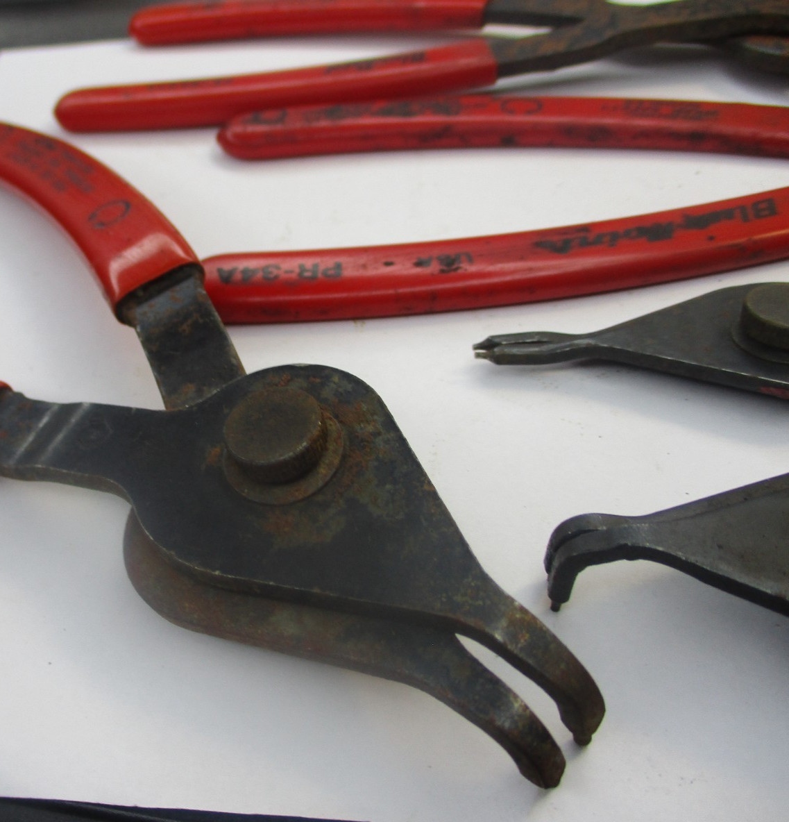 Blue Point 5pc Snap Ring Plier Set pr129a pr12a pr349a pr34a pr5645a USA