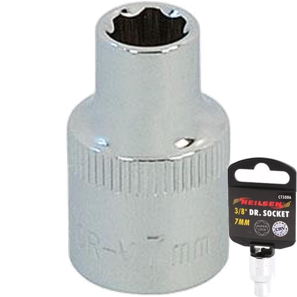 Neilsen 3/8″ Drive Standard Shallow Square Metric Single Socket 7mm
