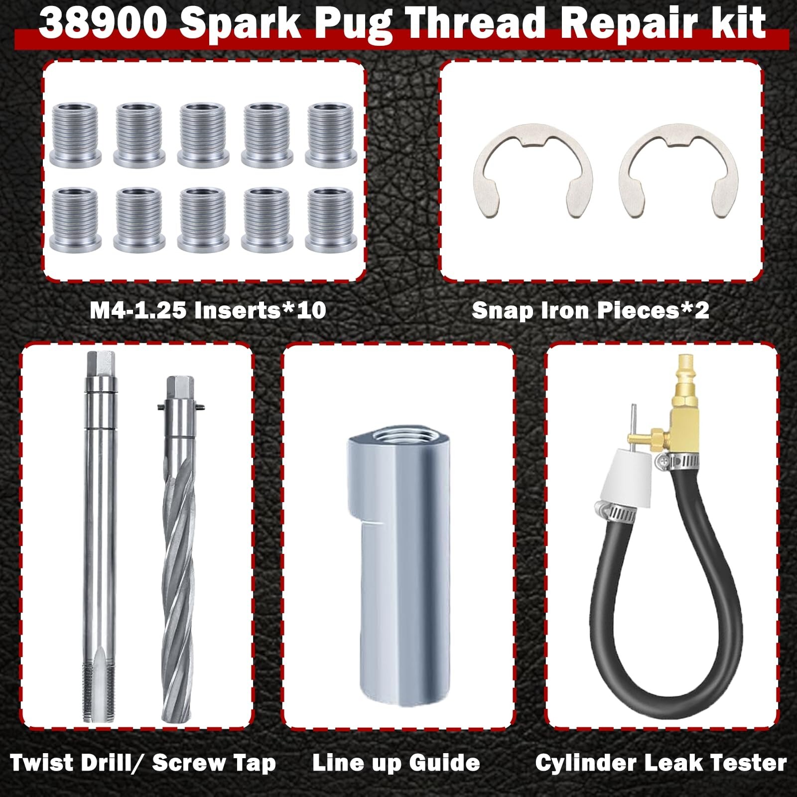 38900 Thread Repair Kit for Spark Plug (including Thread Repair Tool)