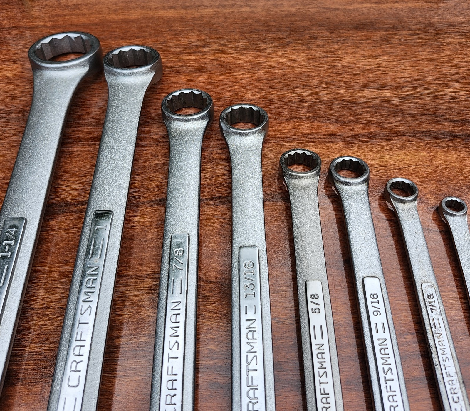 CRAFTSMAN USA 8 Pc SAE 12PT DOUBLE BOX END Wrench Set 1/4” to 1-1/4″ V & VV Ser