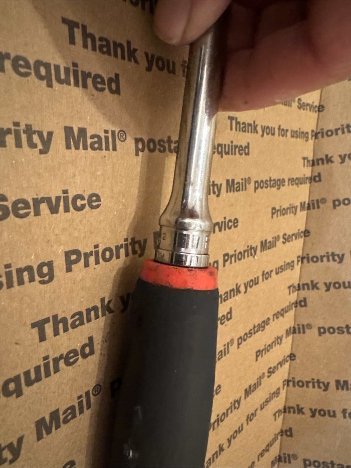 Snap-On FHL80 3/8″ Soft-Grip Long-Handle Ratchet – Red