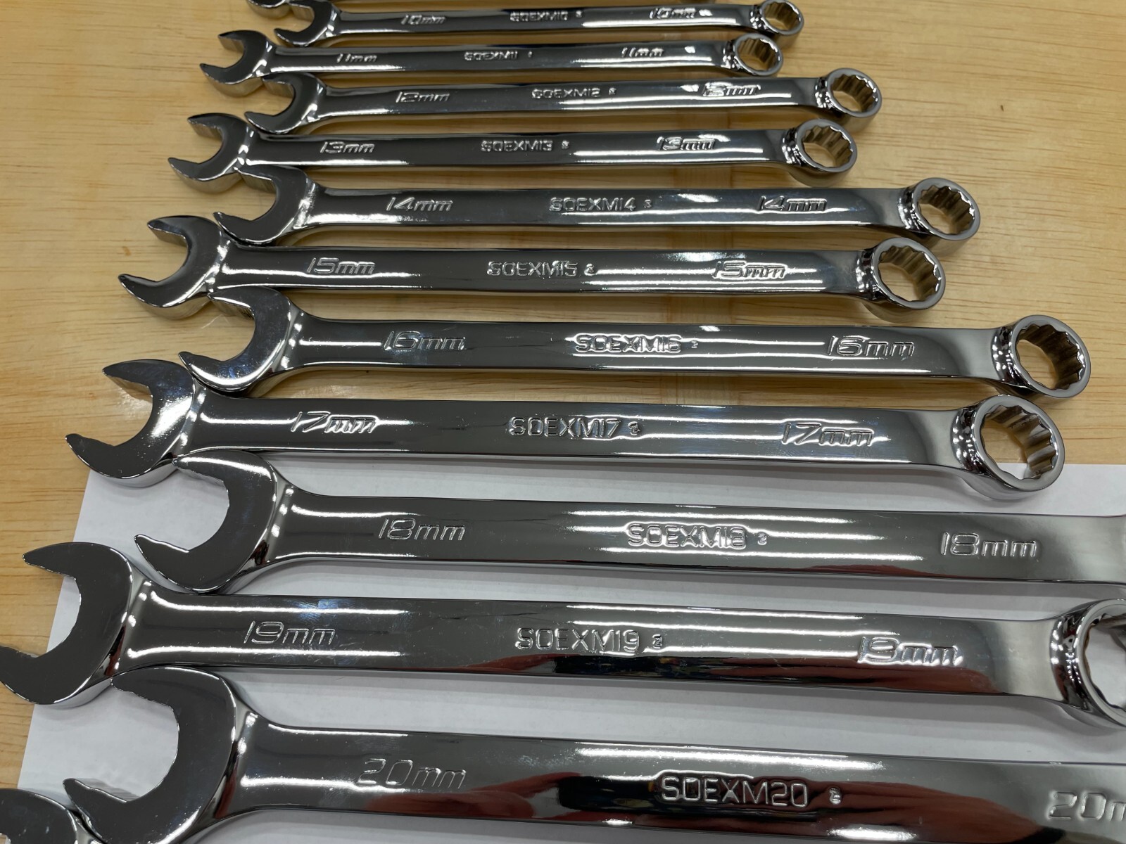 Snap-on Tools USA NEW 19pc MASTER METRIC Flank Drive Plus Combo Wrench Set