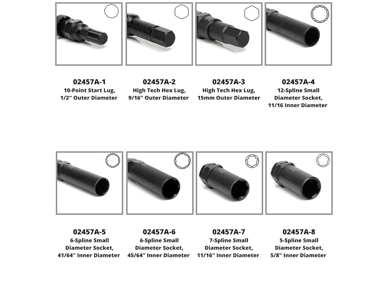16pcs Locking Lug Nut Socket Master Key Set Wheel Hex Star Spline Fluted NEIKO