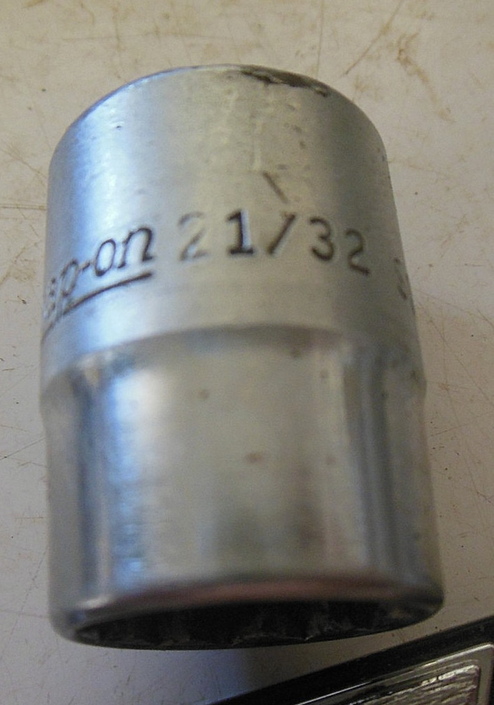 RARE VTG SNAP-ON S9001 21/32” Socket 1/2” Drive 12 Point USA