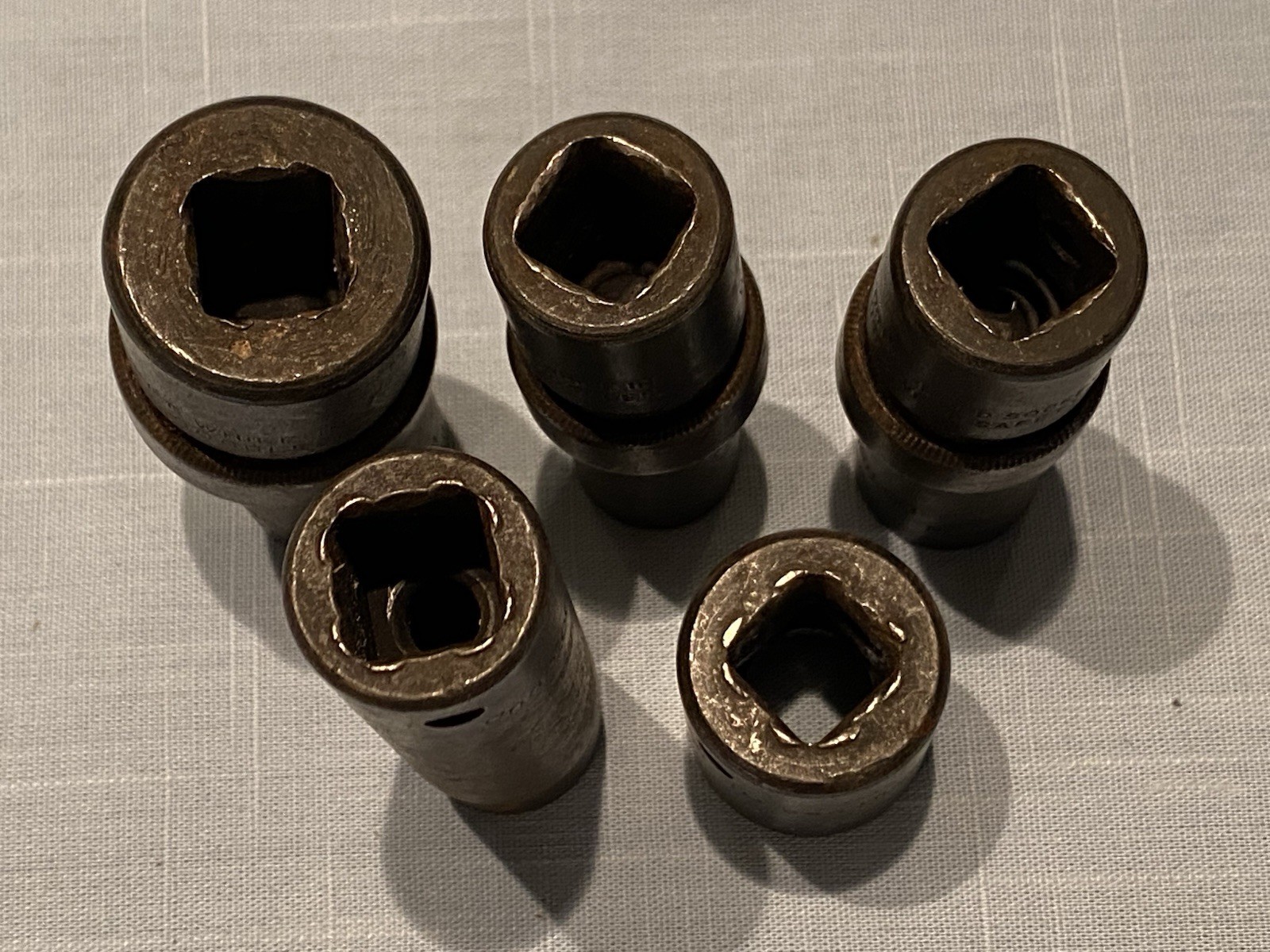 5 Snap On Socket Tools IPL 9/16” 5/8” 3/4” 9/16” Swivel Sockets & Regular