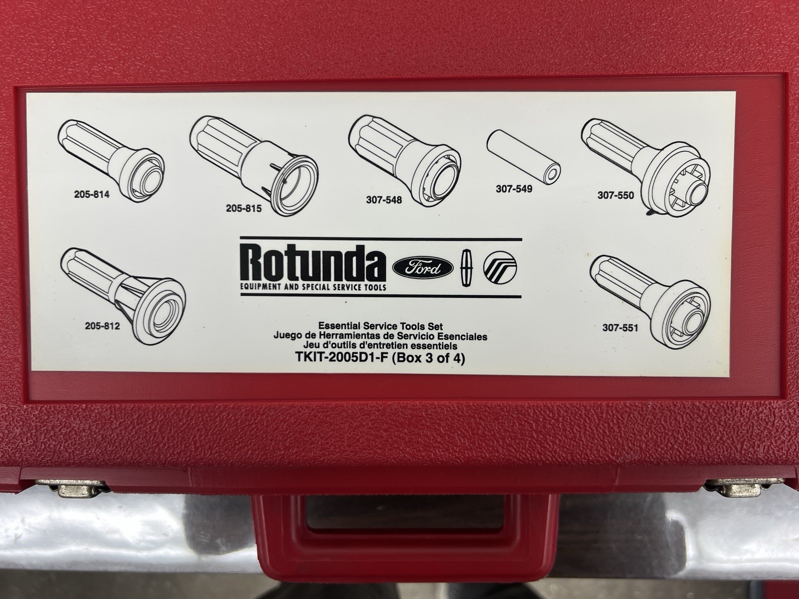 Ford Rotunda TKIT-2005D1-F Service Tools 307-528 307-524 307-548 205-812 204-362