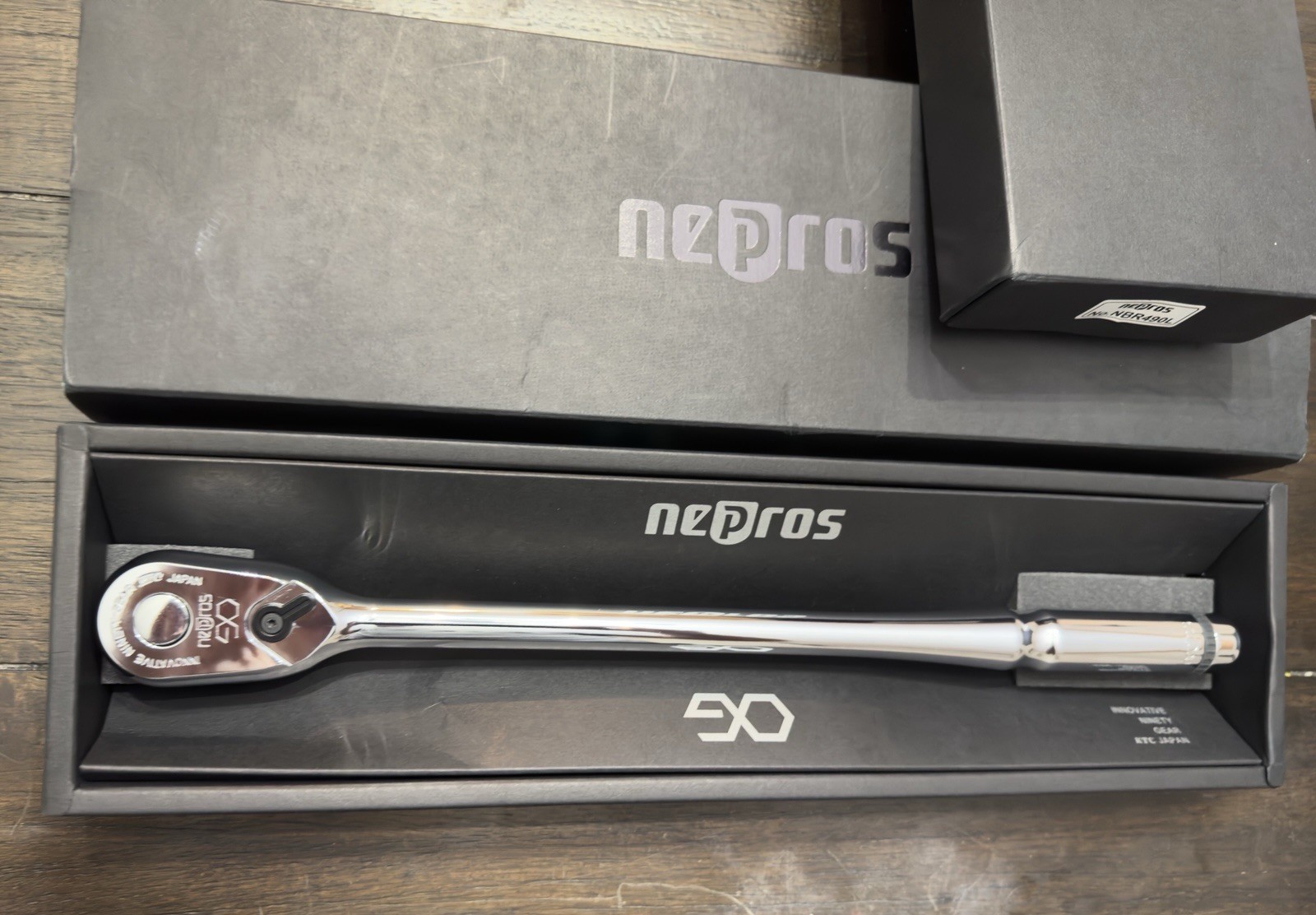 KTC Nepros NBR490L Quick Release Ratchet 1/2″ Drive, 14″ Length, 90-Tooth