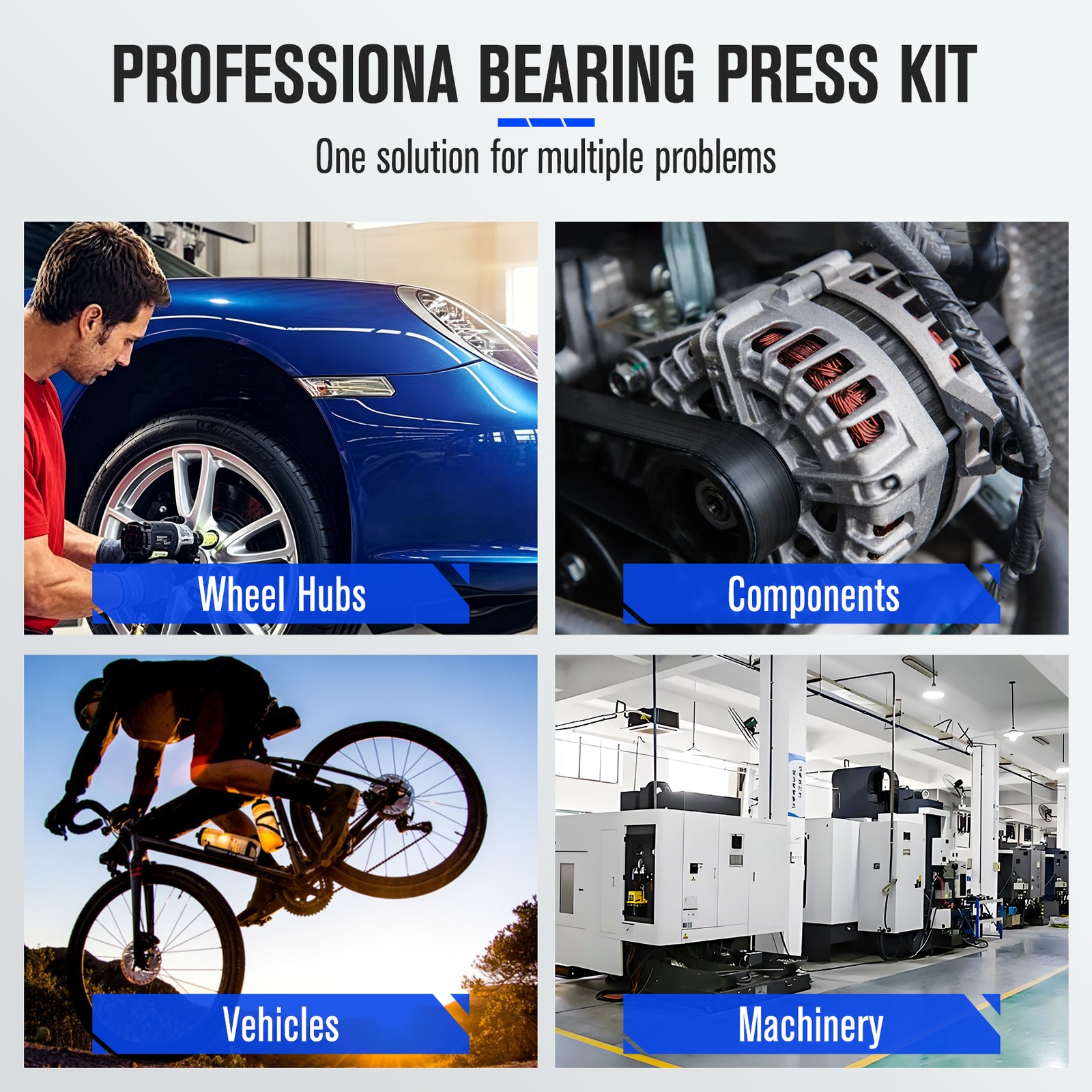 Bearing Press Kit Bushing Bearing Seal Driver Removal Tool Set 43 Pcs Case